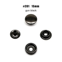 불박기 가죽 공예 불박 도장 기계 제작 인쇄 가방 의류 재킷 코트 수리 도구 25 세트 10mm 12.5mm 15mm #633 655 831 201 금속 프레스 패스너 스냅 버튼, gun black 201
