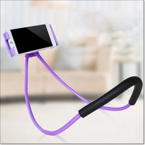 목걸이형 스마트폰 거치대 목에거는 네크리스 자바라 넥 거치대, 화이트