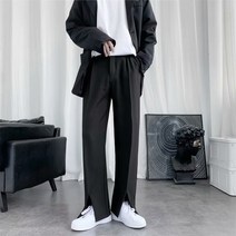 크레이지 모던 베이직 앞트임 슬랙스 정장 캐주얼 팬츠 바지