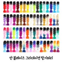 라이프피스 그라데이션 땋기 레게머리 얀헤어블레이즈, 1개, 투톤25