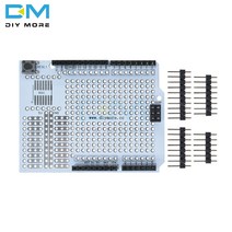 Arduino R3 개발 보드 모듈 용 프로토 타입 PCB 확장 PRGMR 브레드 재설정 DIY 키트 (핀 포함), 한개옵션0