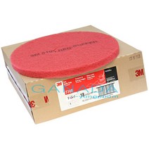 가나다용품 3M 적색패드5장-1박스 사이즈선택 10인치~22인치 마루광택기패드 바닥세척작업 동시에 광택작업 청소솔 빨강색패드 돌돌이솔 기계솔 마루광택기솔, 1box, 20인치-5장