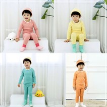 피그럽 봄가을실내복 배앓이방지 아기실내복 유아실내복 40수
