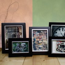 A21심플브라운-심플한 클래식풍 유리포함사진액자, 11X14인치