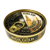 스모크 스프렛 인 오일 Riga Gold Smoked Sprats In Oil 160g, 1개