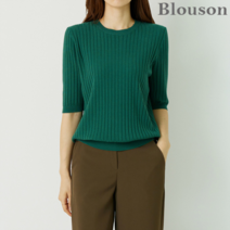 블루종 블루종 소프트 골지 반팔니트_B2208KN163C