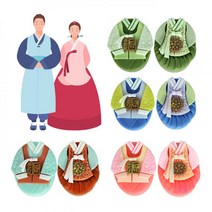 외국인 돌잔치 선물 전통한복 수제비누 2P, 딸기