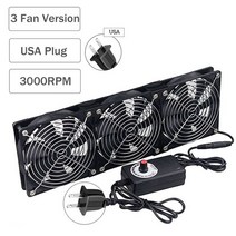 12cm 고속 DC 12V 220V Btc 마이닝 머신 섀시 워크 스테이션 캐비닛 라디에이터 120MM 폭력적인 서버 냉각 팬, [12] 3 Fans-USA, [02] Dual Ball Bearing