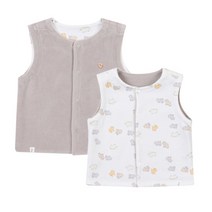 에뜨와 (토끼해) 토리얼RV조끼 양면조끼 (GREY YELLOW 택1) 선물 벨로아 부드러운 07P551302