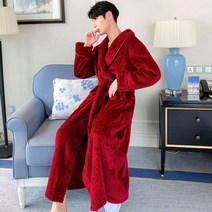 호텔 목욕 가운 커플 단색 롱 겨울 여자 샤워 골프장 천복대 찜질방 여성 잠옷 남자 비치 주니어 용 치마 이케아 실내 사우, M 와인 레드 소녀, E