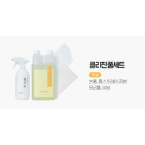 깨끗한생각 클리친 풀세트 1100ml 기름때 제거제 가스렌지 후드 청소 에어프라이어 세척, 1세트