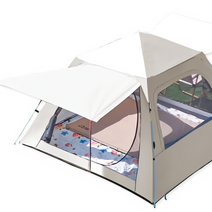 뉴커먼 리얼 3초 원터치 텐트 4-6인용 폴대 2P 증정, 애쉬 베이지