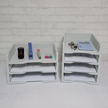 이노마타 서류 정리함 서류꽂이 파일 보관함 문서 이면지함 A4 용지 트레이 정리대, 가로형
