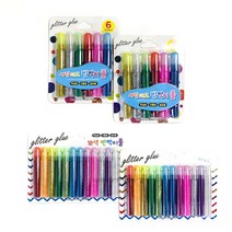 샤인 데코 반짝이 풀 세트 6색 12색 펄 글리터 놀이용 학습용 데코 만들기 꾸미기