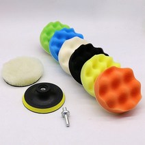차량용 세차 컴파운드 광택 전동드릴 패드 5인치 9종, 광택패드9종-5인치, 1개