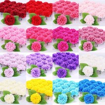 비누꽃 고급 카네이션(50송이) 18color 박스 할인가 용돈박스만들기 비누카네이션꽃바구니 diy, 7.체리핑크
