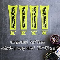 차량용스티커 차량스티커 차량용 스티커 데칼 8 조각 형광 컬러 비닐 아플리케 투명 자동차 스타일링 오토바이 타이어 타이어 휠 림 스티커 광선 te37sl, 노란색과 검은색