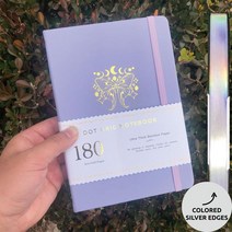 커플다이어리 BUKEA5 도트 저널 Bujo 그리드 수첩 180gsm 대나무 두꺼운 백서 55mm 160 페이지 방수 하드 커버, [01] 180gsm bamboo paper, [18] purple