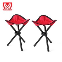 코만도 삼각 백패킹 경량체어 캠핑의자 휴대용 접이식 등산, 1+1, 레드