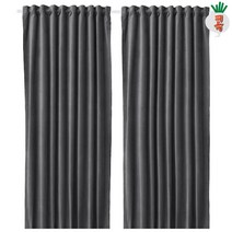 이케아 커튼 반암막 사넬라 한쌍 다크그레이 145x250cm 커텐 창문 거실 가림막 가리개 방한 방풍 홈데코