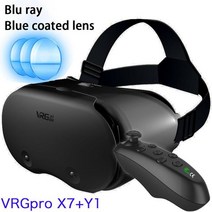 VR VR기기VRG Pro X7 안경 블루 라이트 아이 프로텍션 가상 현실 헬멧 5-7 인치 지능형 전화 호환, 한개옵션1, 02 A