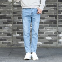 댄디보 남성용 킹즈 스판 연청워싱 팬츠 남성청바지