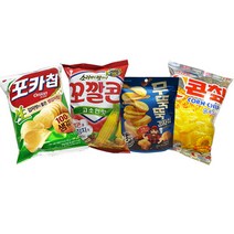 포카칩 꼬깔콘 무뚝뚝 콘칩-스낵 봉지과자 4가지구성-2