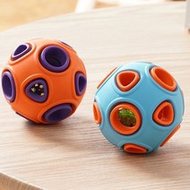 마일로앤코코 판타스틱 강아지 탱탱볼 고무공 공놀이 혼자있을때 공던지기 축구공 대형견 원반 (LED/방울 오렌지/블루 스몰/라지), 전구(LED), 스몰(Small), 오렌지(Orange)