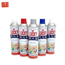 럭키 락카스프레이 형광락카 페인트 윤활방청제 녹방지스프레이 형광도료 칼라락카, 선택01 황색