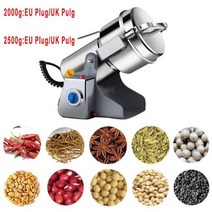 분말소분기 2500G 2000G 허브 커피 머신 그라인더 곡물 향신료 분쇄 약물 밀 건조 식품 믹서 쵸퍼 430 스테인리스 스틸, 2500g+220V+UK
