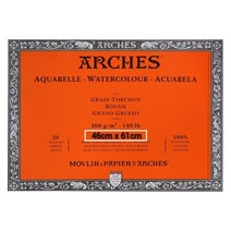 [아르쉬] 수채화 패드 300g 4면제본(20매)/ 황목 46cm x 61cm