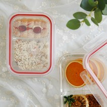 오븐 나눔 찬통 에어프라이어 내열유리 도시락 밀폐용기, 나눔찬통 640ml