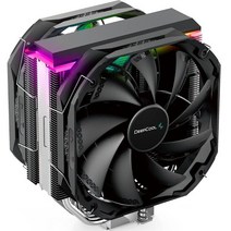 Deep쿨 AS500 Plus C 에어 쿨러 5V3Pin ARGB Sync 220w TDP 5 구리 히트 파이프 듀얼 팬 각 140mm PWM 1200RPM 7081CFM Inte, AS500 플러스