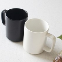 모던 심플 클래식 무지 롱 머그 인테리어 컵 잔 400ml, 블랙