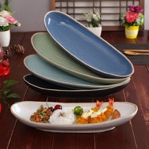 예쁜 핸드메이드도자기 그릇홈세트 여주 소야 아름 너울 접시볼 그릇 (대) (5컬러), 오마켓 블랙