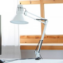 모던 디자인 제도 집게형 책상 스탠드 조명, 화이트(7W LED 형광등색 전구포함)