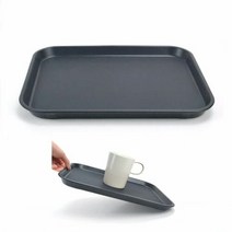 논슬립 실용적인 직사각 쟁반 카페 써빙트레이 블랙 6호, 단일속성