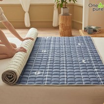 이불깔개 누빔 고정 침구 러그 퀸 매트, 퍼펙트 크라운-반면 미끄럼 방지