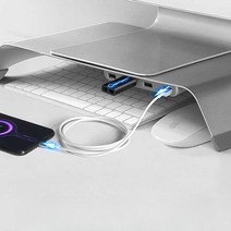 알루미늄 모니터 받침대 메탈 아이맥거치대 실버 선반, 블랙 타입 A