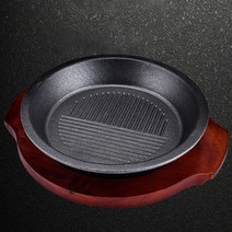 소포글로벌 주철 주물 무코팅 스테이크 24cm 불판 후라이팬 세트 그릴 SP2060211