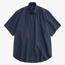 LAFUDGESTORE 라퍼지스토어 시티보이 빅오버 린넨 반팔 셔츠_Midnight Blue_국내매장정품
