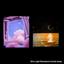 내방꾸미기 판타지 문 프로젝션 램프 갤럭시 라이트 배경 프로젝터 야간 조명 소품 벽 조명 파티 장식 침, 27 No lamp 2 sheets C