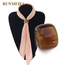 김구안경 RUNMEIFA-보석 실린더 링 모양의 스카프 배럴 버클 광택 패션 장식 유니섹스