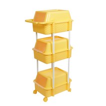 지오리빙 기저귀정리함 2단, 옐로우