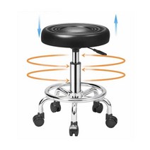 회전의자 높이조절 360도회전 바퀴 이동식 미니멀 병원의자 체어, 폭발적인 추천 모델(도르래)블루, 1개