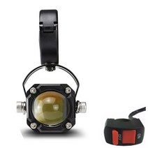 오토바이 안개등 슈퍼라이트 LED 전조등 오토바이 LED 안개등 스위치 ATV 운전 보조 스포트라이트 프로젝, 01 1pc