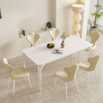 이태리 수입 6인용 세라믹 식탁 포세린 다이닝 테이블, 체어 6개
