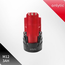 온리틱 밀워키 배터리 M12 12V 3AH 6AH 호환공구, 3AH 1개