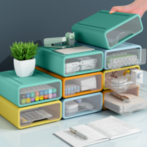 다용도 플라스틱 미니 서랍장 멀티박스 책상 정리함, FREE, 스카이블루