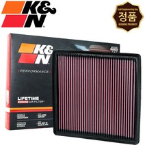 K&N 33-2385 순정형 퍼포먼스 흡기 튜닝 습식 에어필터 에어크리너 [포드 F450 F550 슈퍼듀티 6.8 가솔린 08-15년]